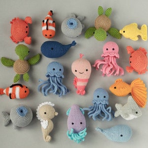 Sea animals baby gift Crochet fish Sea baby shower image 2