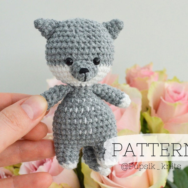 English CROCHET Wolf PATTERN Handmade Wolf Wild animal Easy amigurumi Woodland baby toy Forest animal toy PDF Diy digital tutorial