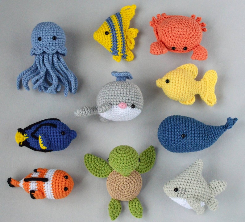 Sea animals baby gift Crochet fish Sea baby shower image 7