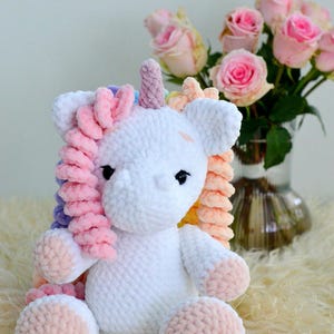 Pastel unicorn toy Unicorn doll Baby girl unicorn Crochet unicorn toy Unicorn plush