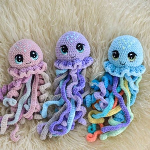 Stuffed jellyfish Crochet octopus Underwater animal Jellyfish for preemies Sea baby shower