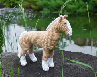 Crochet horse toy Stuffed horse Amigurumi pony Horse decor Cowboy gifts Horse doll Crochet farm animals