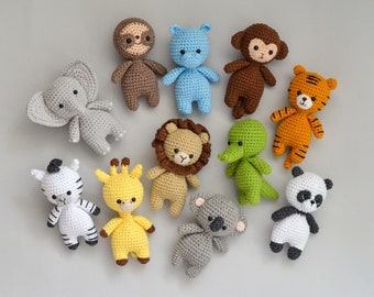 Safari nursery Jungle baby shower Baby monkey Hippo Giraffe Crocodile Panda Elephant Lion Tiger Zebra Sloth Koala