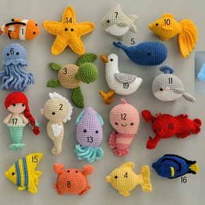 Sea animals baby gift Crochet fish Sea baby shower image 3
