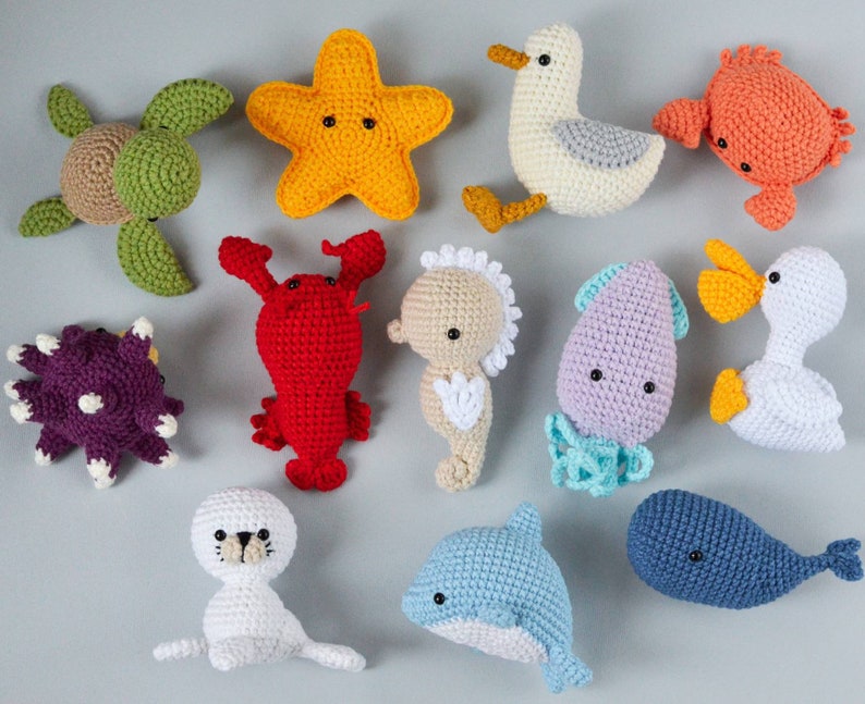 Sea animals baby gift Crochet fish Sea baby shower image 5