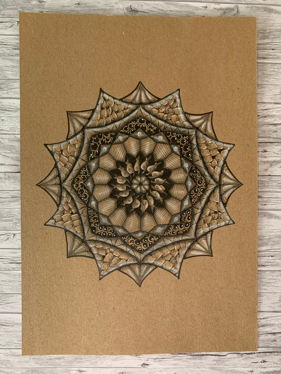 Hand made. Mandala original Drawing