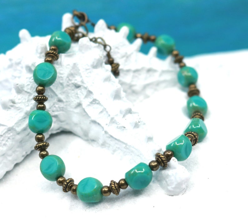 Handmade boho anklet, gift for her, Mothers day gift image 2