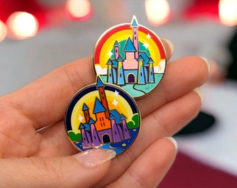 Cute Disney Castle Enamel Pin, Cinderella Castle Pin, Cute Kawaii Accessory, Castle Pin, Valentine Gift, Fairytale Pin, Magical Lapel Pin