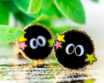 Manga pin| Cute soot sprite pin| Totoro Anime characters pin| Japanese Anime Ghibli Studio | Cute and kawaii jewelry | Valentine's day gift