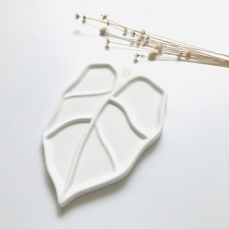 Ceramic Watercolor Palette Leaf Artist Ceramic Palettes Gift Etsy