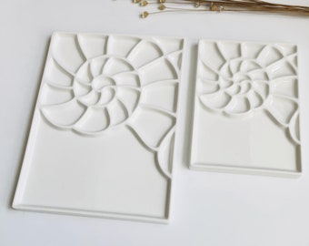 Ceramic Watercolor Palette, Conch Artist Ceramic Palettes, Gift for Painters, Ceramic Paint Palette，Porcelain Palette