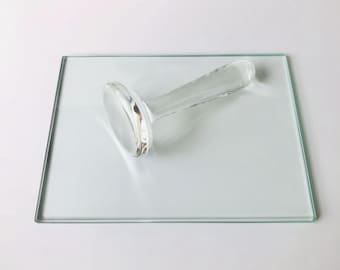 Glass Palette Rectangle Tempered glass, rectangular/square，Multiple sizes-Suimolly