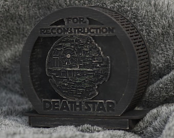DeathStar themed wooden Piggy bank