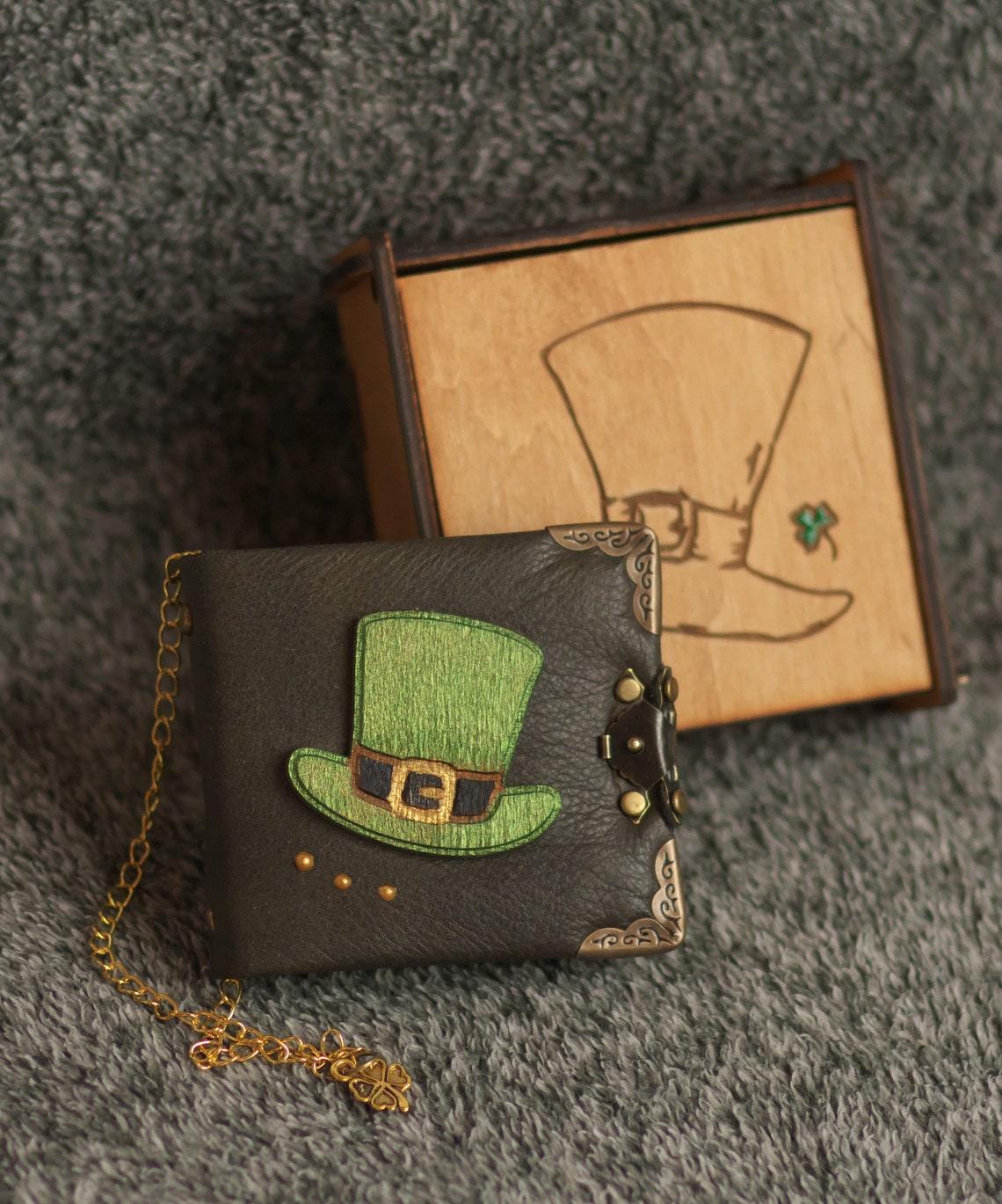 Ireland Themed Handmade Leather Green Paper Notebook Etsy