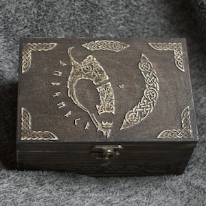 Vikings - Bear - Bjorn - Berserker themed wooden jevelery box/casket