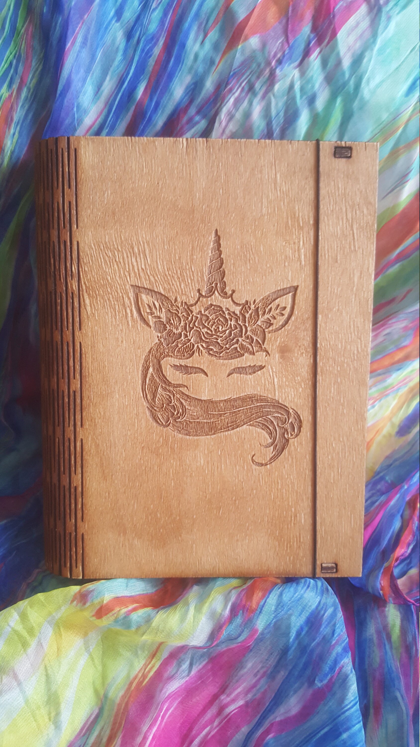 Magic Unicorn series Handmade denim blue paper notebook in | Etsy