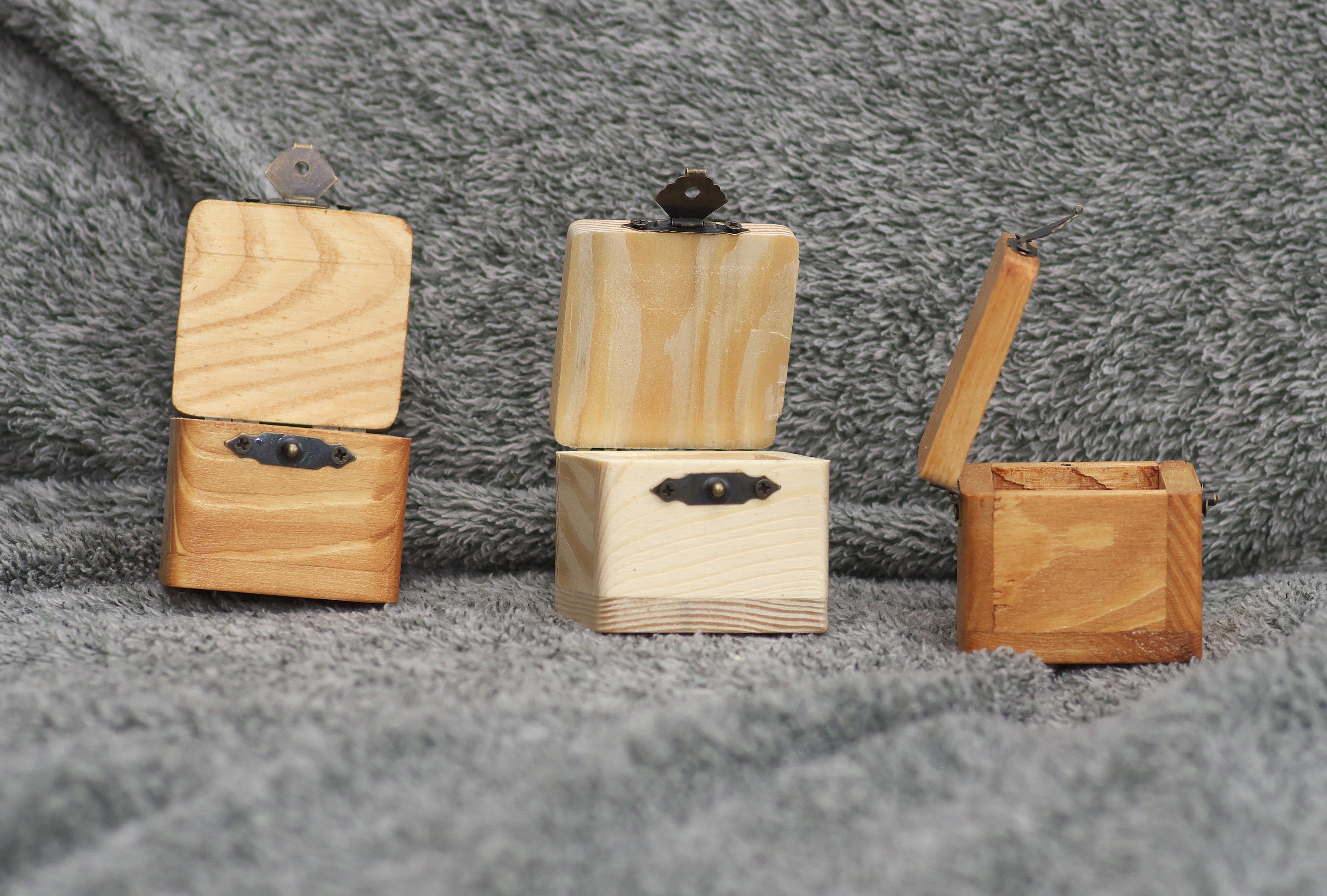 3pcs madera de aliso / madera de pino pequeña caja / ataúd | Etsy