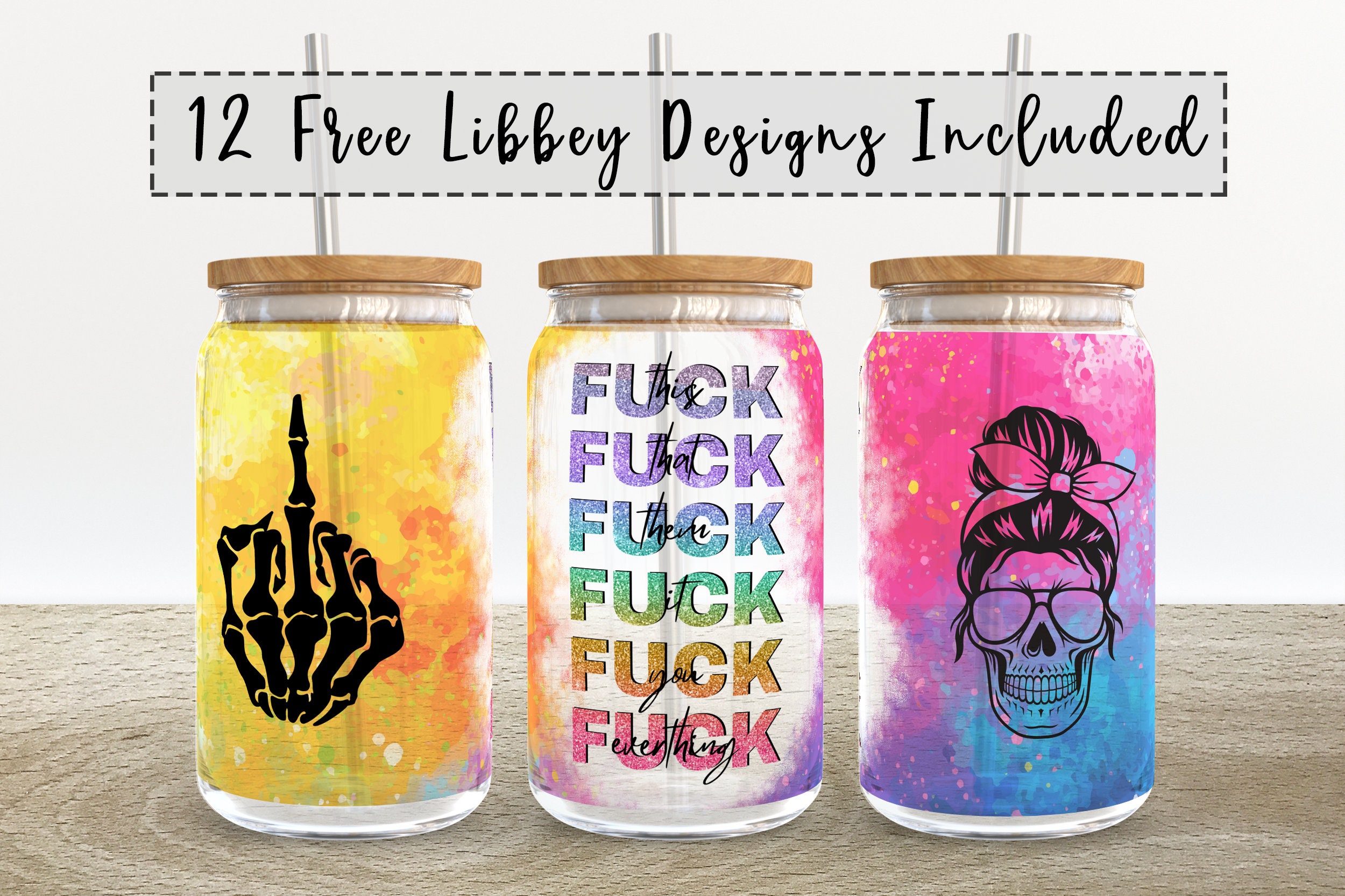 Fuck Your Bad Vibes 16oz Glass Can Tumbler – Outspoken Goods