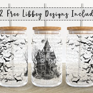 Gothic Dark Spell Witch | 16 oz Libbey Glass Can Tumbler Sublimation Design - Coffee Beer Glass Wrap Template - Design Digital Download PNG