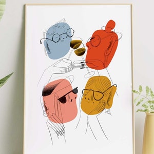 Art print: Important Conversations – 30x40 cm, 40x50 cm, 50x70 cm, 11x17", 12x16", 15 3/4x19 3/4", 18x24", 19 3/4x27 1/2". Wall art.