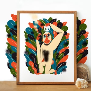 Art print: Raoul The Existentialist – 30x40 cm, 40x50 cm, 50x70 cm, 11x17", 12x16", 15 3/4x19 3/4", 18x24", 19 3/4x27 1/2". Wall art.