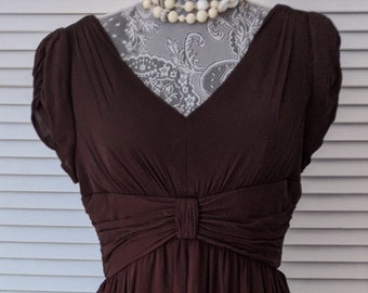 brown cocktail dress