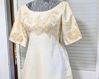 cream casual wedding dress
