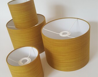 Ochre lamp shade | Etsy Ochre Yellow Drum Shade