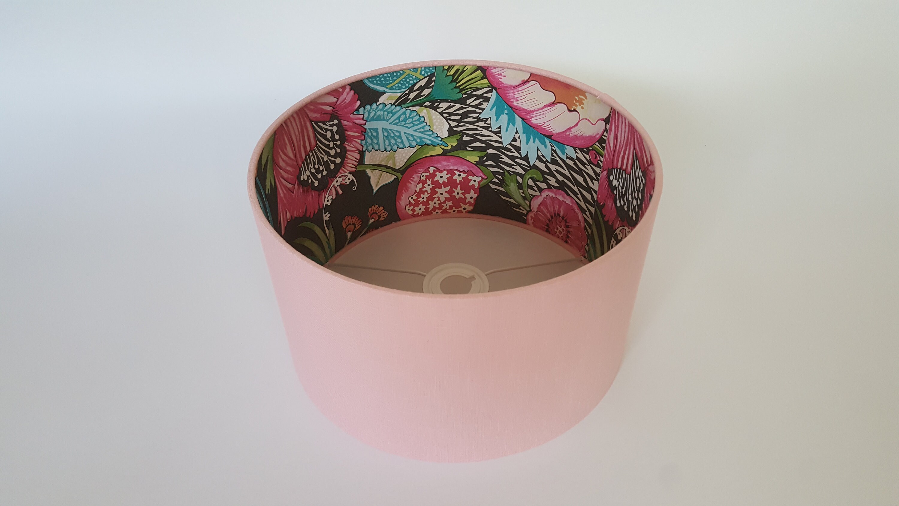 Linen lampshades Floral lining various colour options Etsy