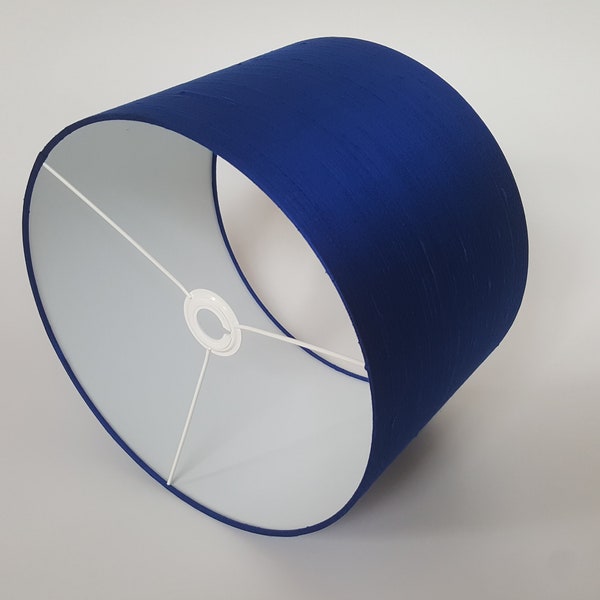 Silk Drum and Cylindrical lampshades in 33 different hues of Blue