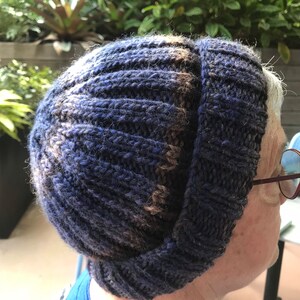 Unisex double ribbed, adult and kid's beanie variegated colours. image 4