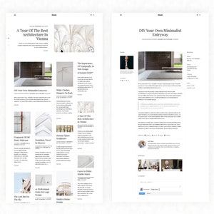 Blank Responsive Blogger Template, Minimalist Blogger theme with Sticky Sidebar, Masonry Grid Blogger 3 Column Layout image 2