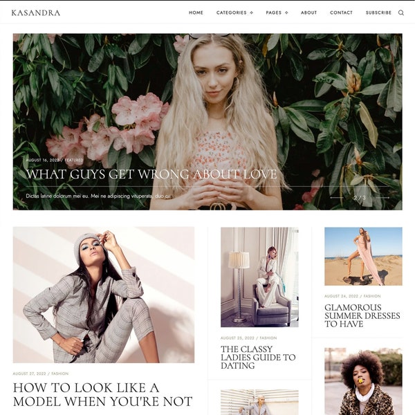 Kasandra • Responsive Blogger Template, Blogger Template, Blogger Theme, Responsive Blogger, Fashion Blogger, Minimalist + Free Installation