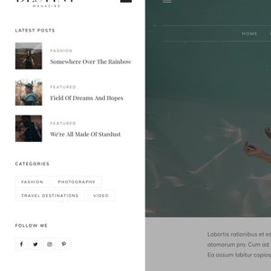 Blogger Template Responsive Destiny Blog Design Customizable Blog Theme Clean, Minimal premade blogger theme slider drop down image 8