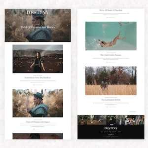 Blogger Template Responsive Destiny Blog Design Customizable Blog Theme Clean, Minimal premade blogger theme slider drop down image 5