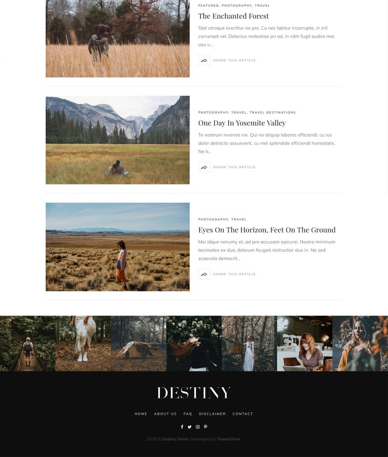 Blogger Template Responsive Destiny Blog Design Customizable Blog Theme Clean, Minimal premade blogger theme slider drop down image 4