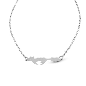 Fox Thin Chain Bracelet in Sterling Silver, Woodland Bracelet, Minimal Bracelet, Everyday Bracelet, Fox Lover Gift