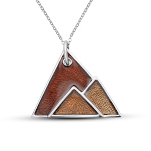 Mountain Pendant in Sterling Silver, Mountain Charm Necklace, Landscape Pendant, Outdoor Lover Gift, Nature Lover Gift, Gift for Hiker