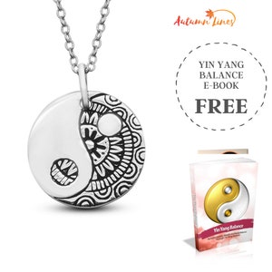Yin Yang Necklace | Silver Yin and Yang Pendant Necklace | Zen Pendant Necklace | Yin and Yang Pendant | Pendant Necklace | Silver Necklace