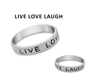 Live Laugh Love Ring Etsy
