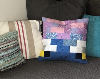 Minecraft Inspired Patchwork Mobhead Cushion Cover ~ Breeze
