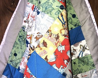 Quilted Patchwork 'Toy Story' Tummy Time Blanket