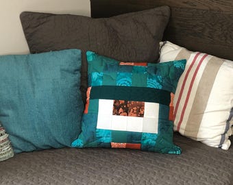 Minecraft Inspired Patchwork Mobhead Cushion Cover ~ Guardian