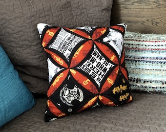 Cathedral Patchwork Cushion Cover - Harry Potter Gryffindor Inspired