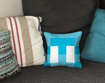 Minecraft Inspired Patchwork Mobhead Cushion Cover ~ Allay