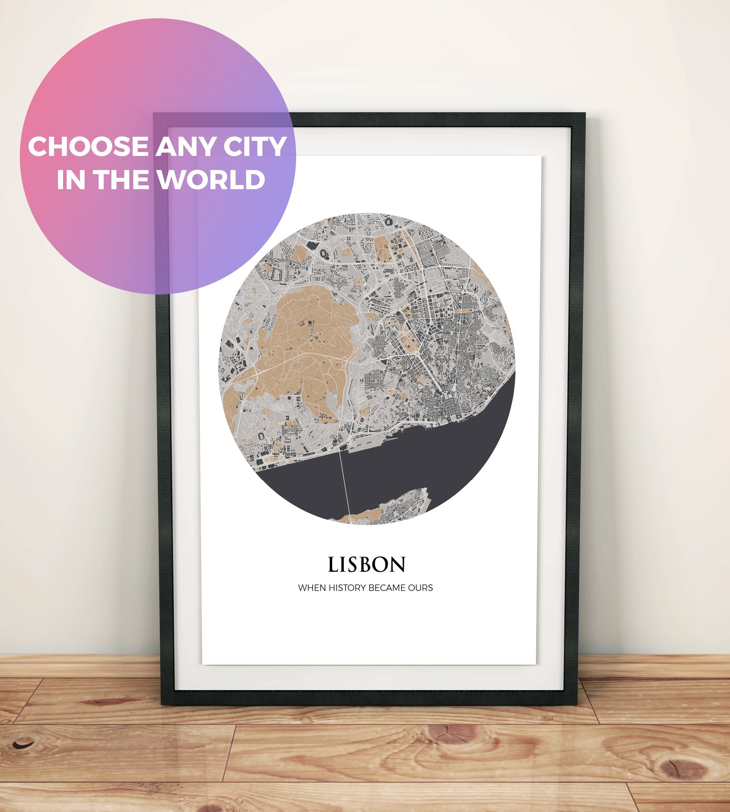 Wall Art Custom Digital Map Personalized Map City Map | Etsy