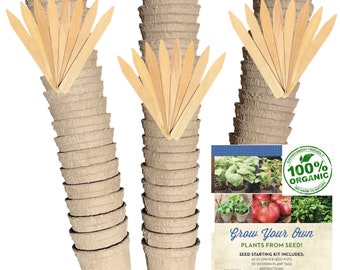 Organic Recycled Paper Seed Starter Pots - 100% Biodegradable Peat-Free Pots for Seedlings- 60 (3.5” Round) Eco-Friendly Alternative to Peat