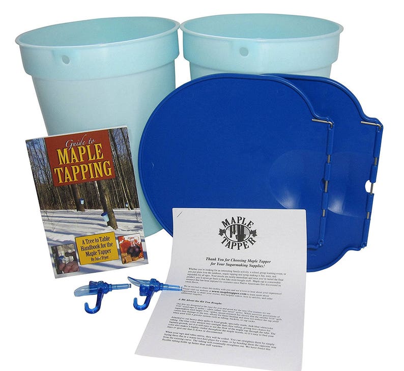 Maple Syrup Tapping Kit 2 Tapping Buckets Lids Maple Sap Etsy