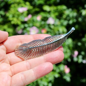Vintage Silver Feather Brooch India - Main Image