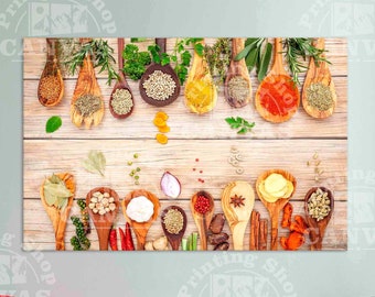 Spices Kitchen Wall Art Print – Floating Frame Dining Decor